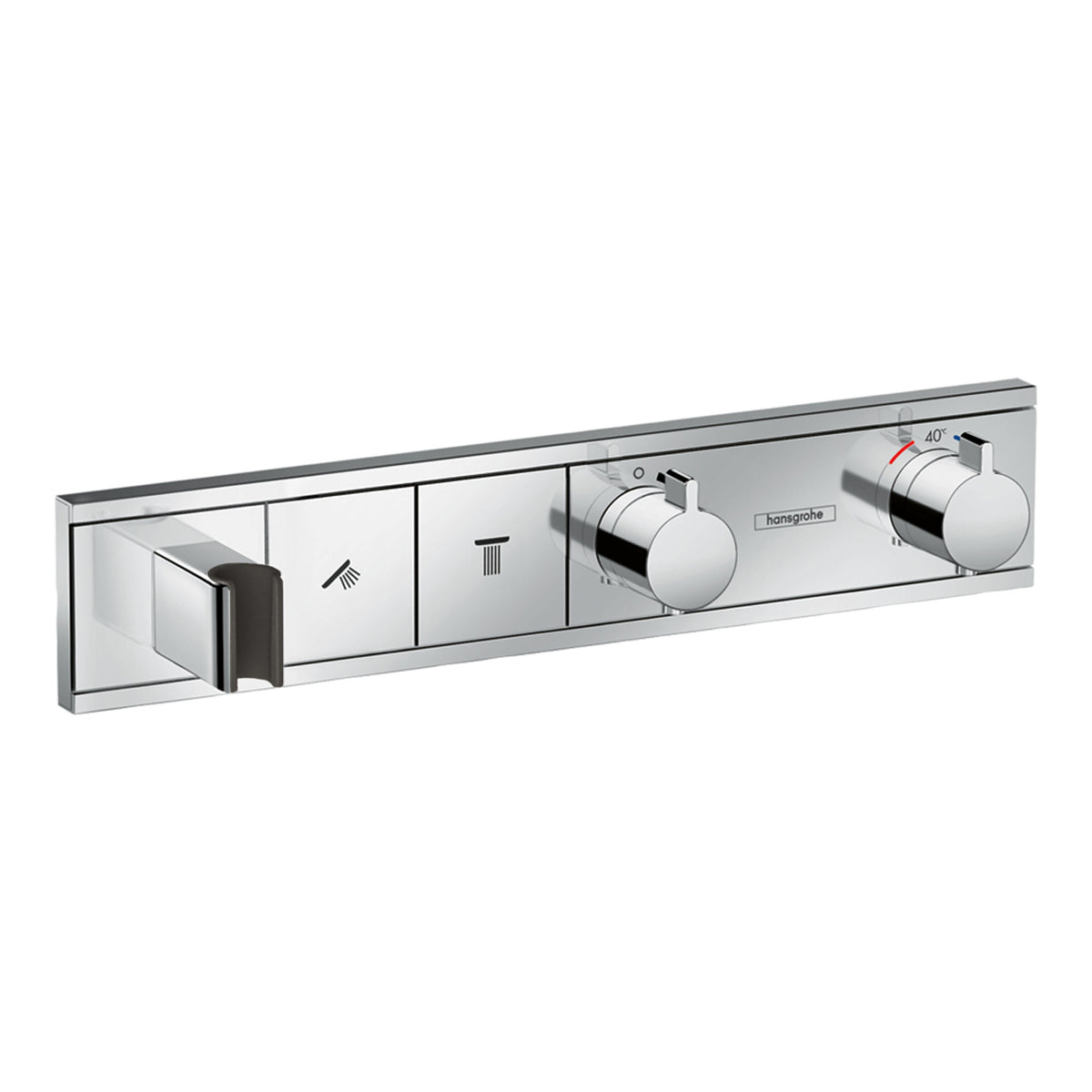 Hansgrohe RainSelect Thermostat for concealed installation for 2 functions with integrated shower holder Chrome 15355000.jpg
