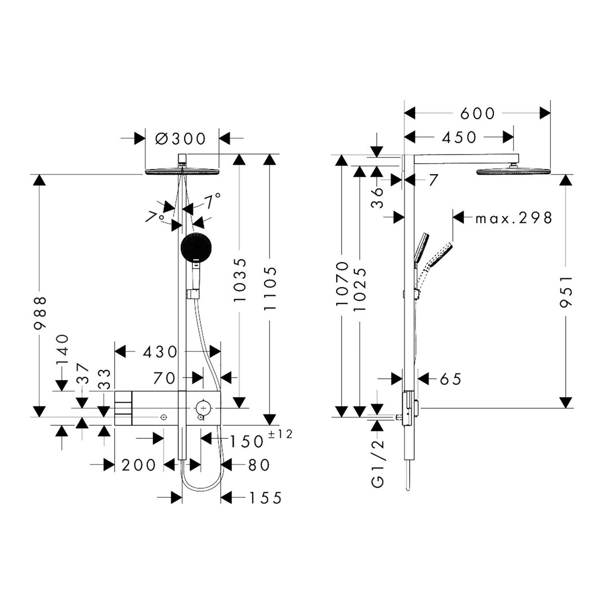 שרטוט מידות / Scale drawing