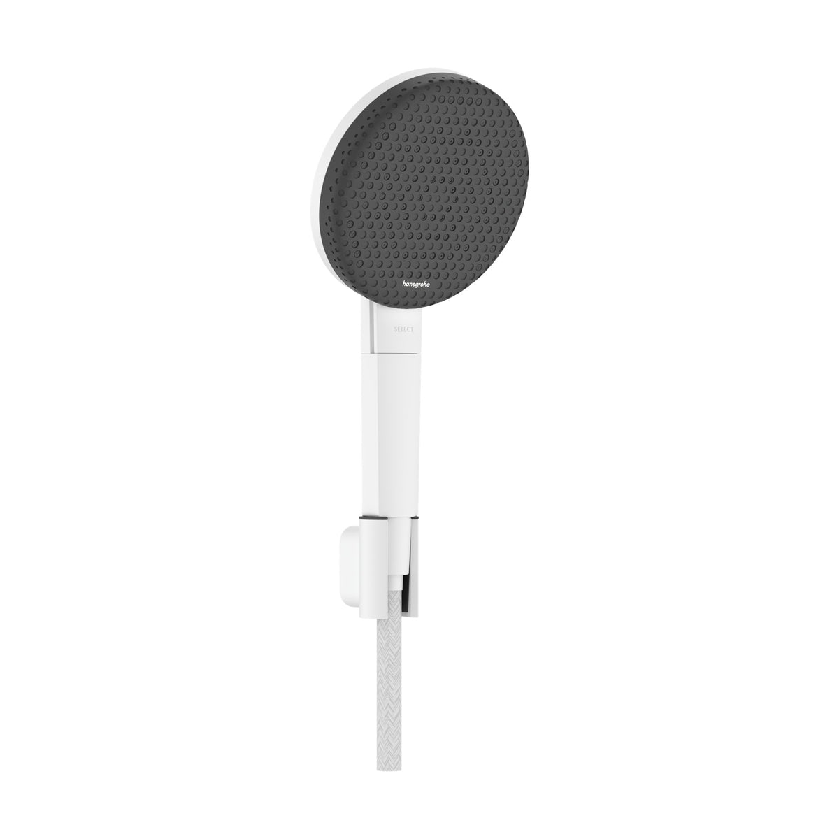 Hansgrohe-Raindance-Alive-Select-S-Shower-holder-set-125-3jet-EcoSmart-with-Designflex-textile-shower-hose-160-cm-Matt-White-24611700