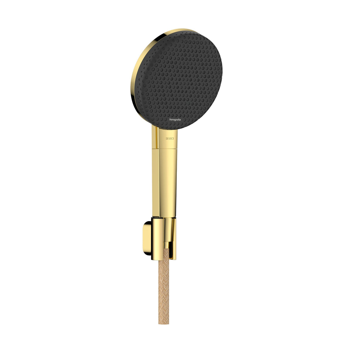 Hansgrohe-Raindance-Alive-Select-S-Shower-holder-set-125-3jet-EcoSmart-with-Designflex-textile-shower-hose-160-cm-Polished-Gold-Optic-24611990