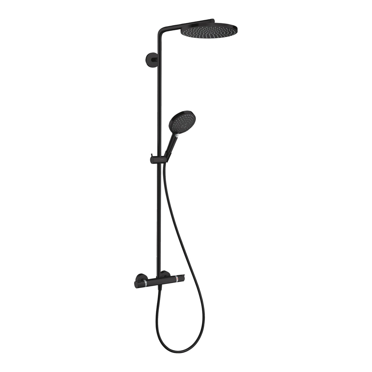 Hansgrohe Raindance S Showerpipe 240 1jet PowderRain EcoSmart with thermostat Matt Black 28825670.jpg