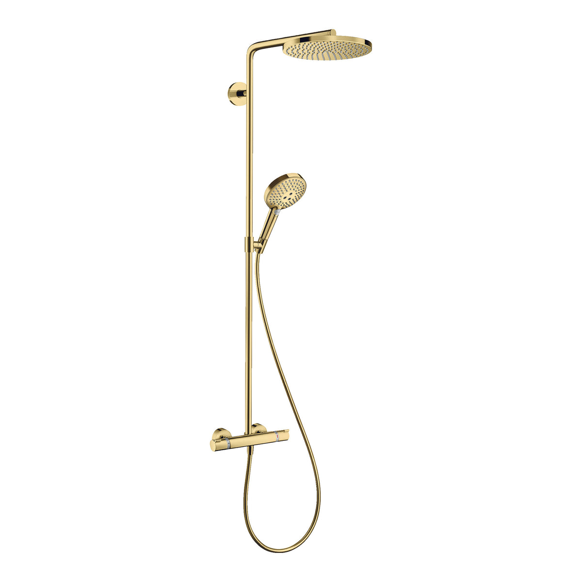 Hansgrohe Raindance S Showerpipe 240 1jet PowderRain EcoSmart with thermostat Polished Gold Optic 28823990.jpg
