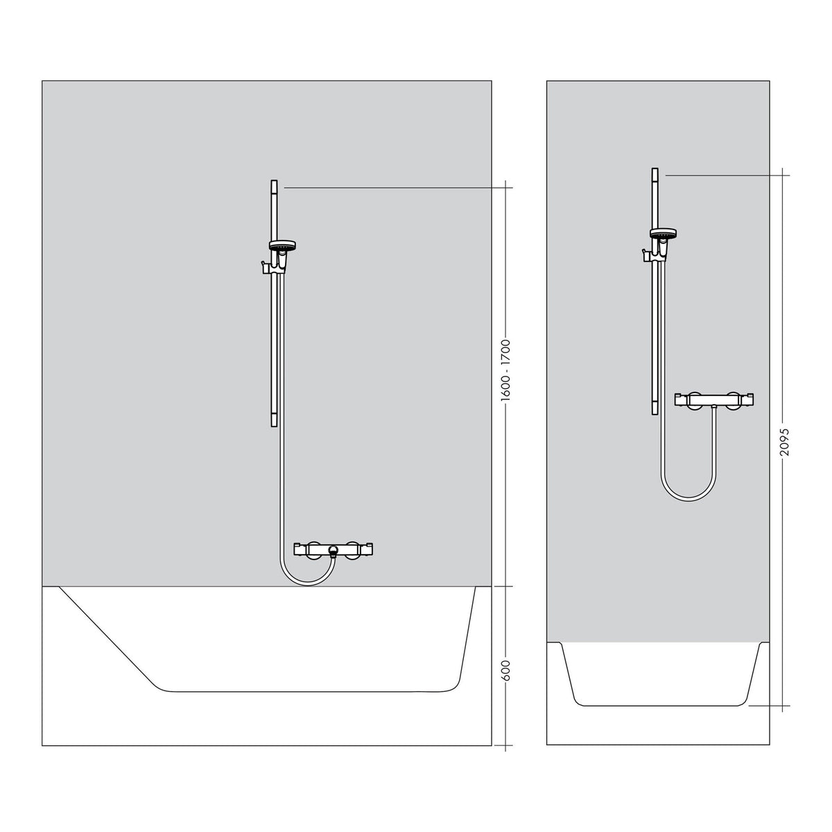 Hansgrohe Raindance Select S Shower set 120 3jet with shower bar 65 cm and soap dish 26630400 technical 02.jpg