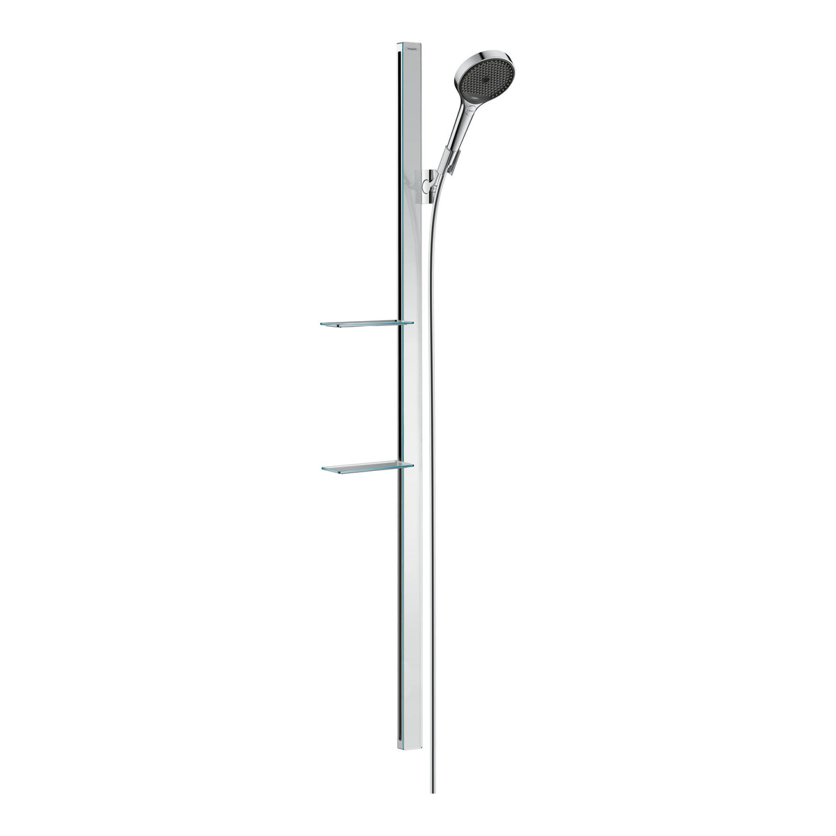 Hansgrohe Rainfinity Shower set 130 3jet with shower bar 150 cm and shelves Chrome 27673000.jpg