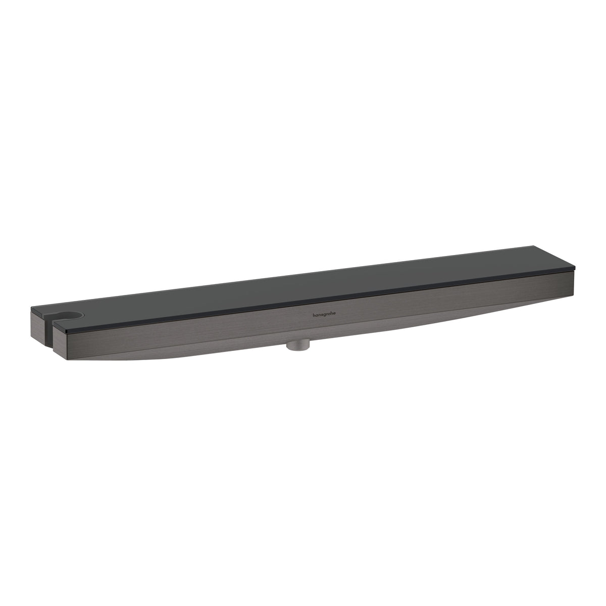 Hansgrohe Rainfinity Wall outlet Porter 500 with shower holder left and shower shelf Brushed Black Chrome 26843340.jpg