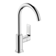 Hansgrohe Rebris E Single lever basin mixer 210 with swivel spout and pop up waste set Chrome 72576000
