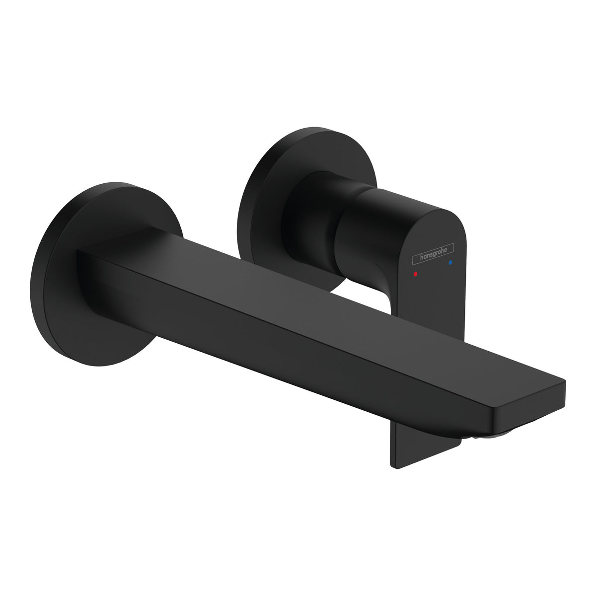 Hansgrohe Rebris E Single lever basin mixer for concealed installation wall mounted with spout 20 cm Matt Black 72568670
