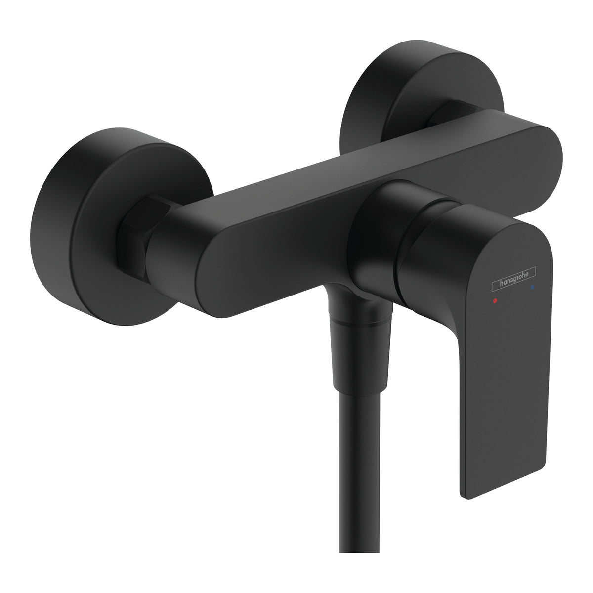 Hansgrohe Rebris E Single lever shower mixer for exposed installation Matt Black 72650670