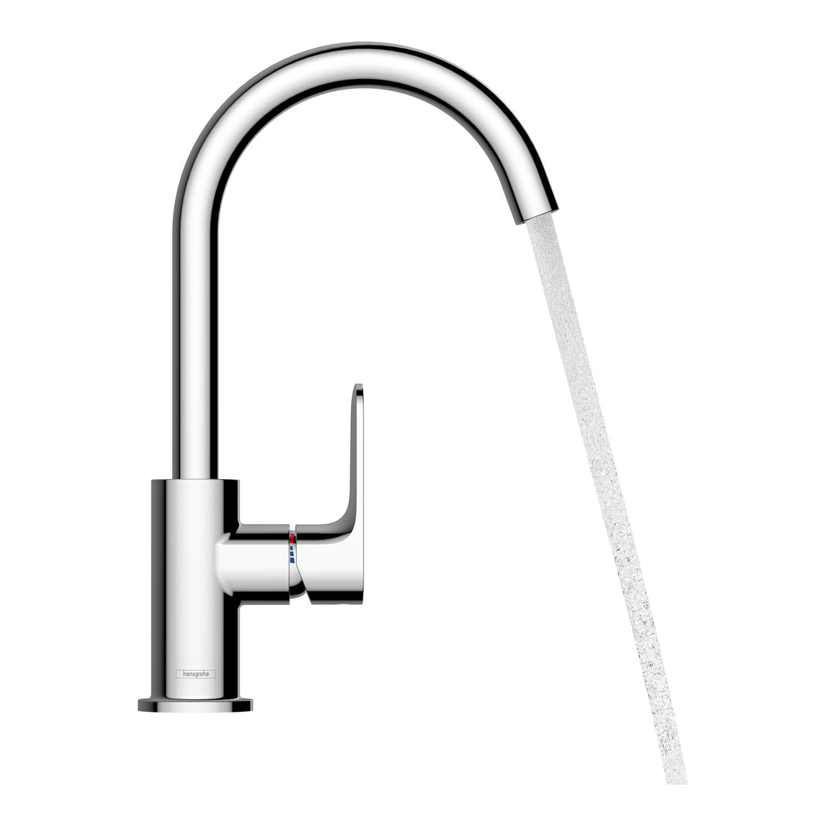 Hansgrohe Rebris S Single lever basin mixer 210 with swivel spout and pop up waste set Matt Black 72536670