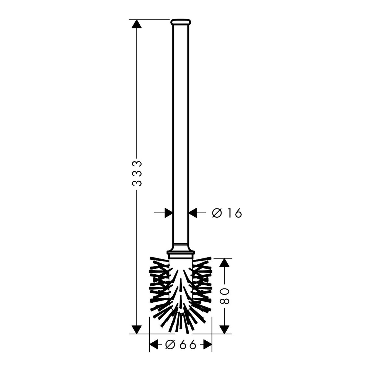 Hansgrohe Replacement toilet brush with handle 40089000 technical 01.jpg