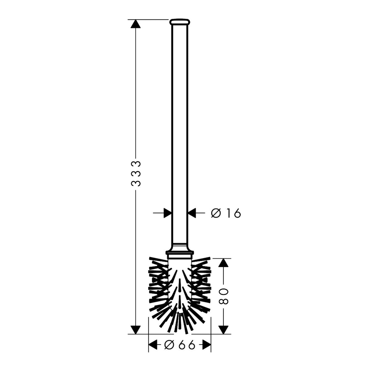 Hansgrohe Replacement toilet brush with handle 40089000 technical 02.jpg
