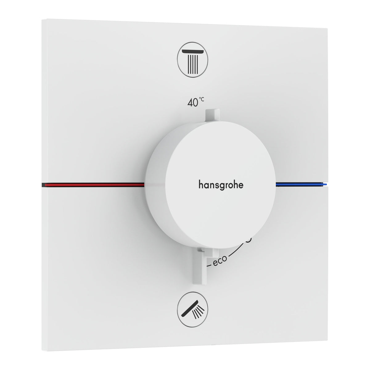 Hansgrohe ShowerSelect Comfort E Thermostat for concealed installation for 2 functions Matt White 15572700.jpg
