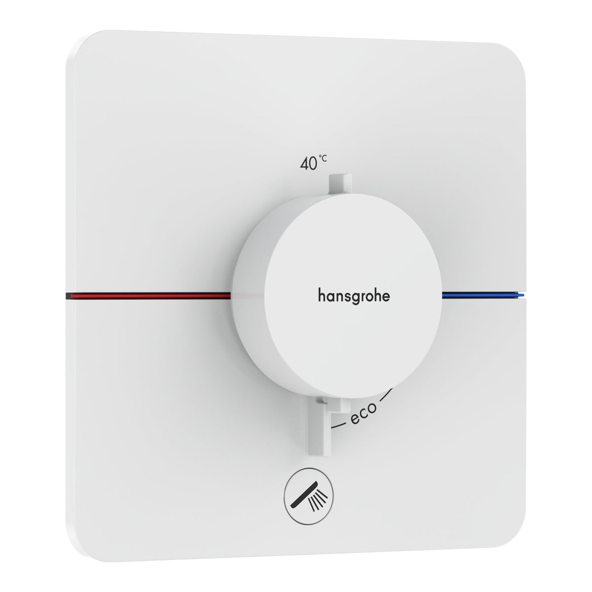 Hansgrohe ShowerSelect Comfort Q Thermostat for concealed installation for 1 function and additional outlet Matt White 15589700.jpg