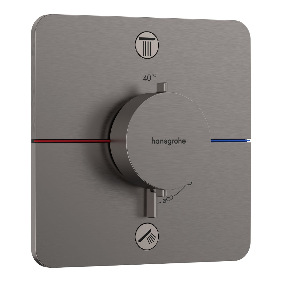 Hansgrohe ShowerSelect Comfort Q Thermostat for concealed installation for 2 functions Brushed Black Chrome 15583340.jpg