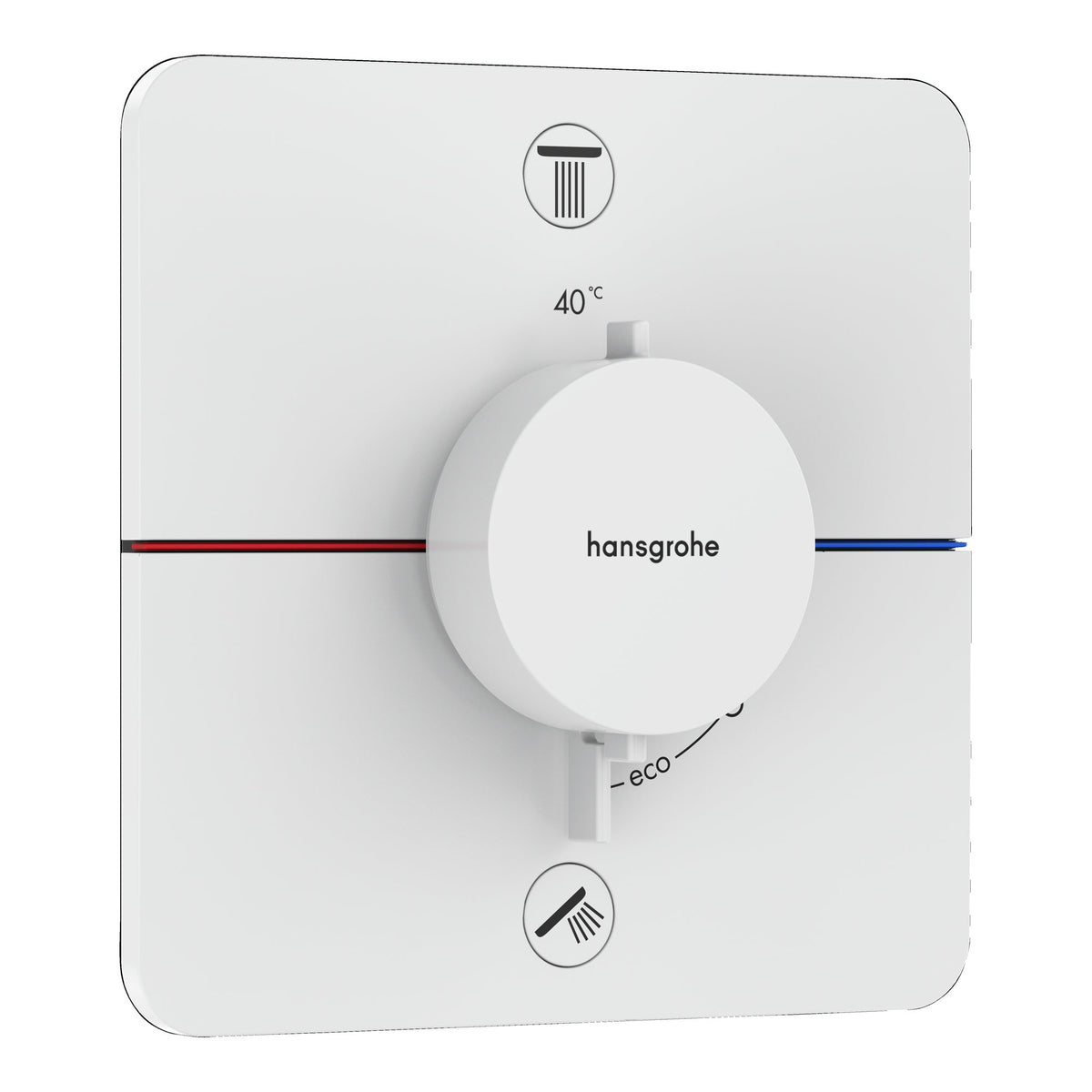 Hansgrohe ShowerSelect Comfort Q Thermostat for concealed installation for 2 functions Matt White 15583700.jpg