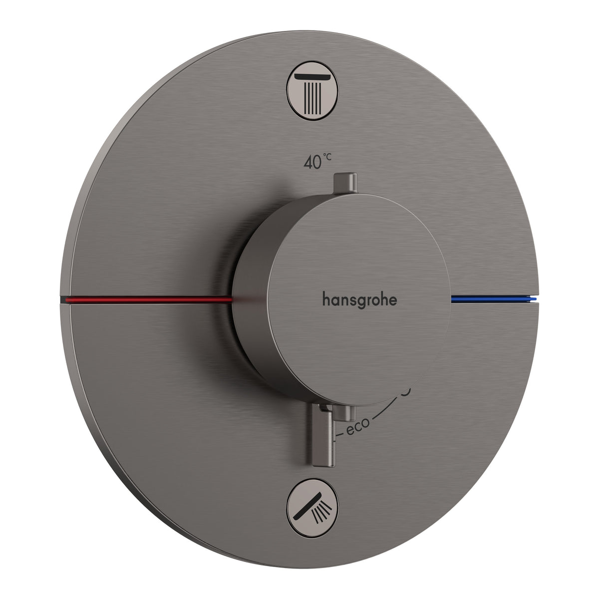 Hansgrohe ShowerSelect Comfort S Thermostat for concealed installation for 2 functions Brushed Black Chrome 15554340.jpg
