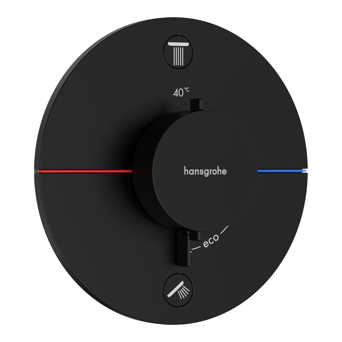 Hansgrohe ShowerSelect Comfort S Thermostat for concealed installation for 2 functions Matt Black 15554670.jpg