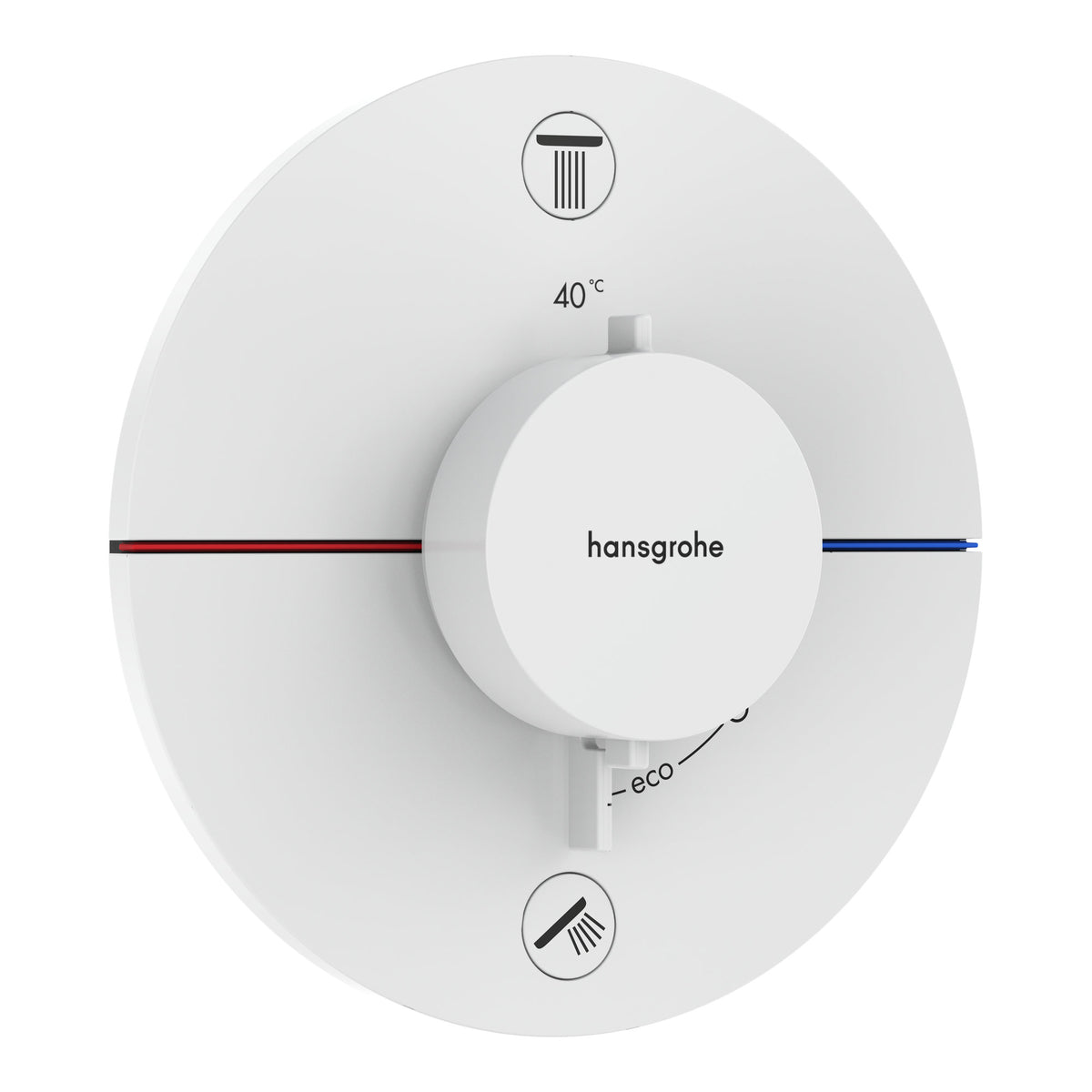 Hansgrohe ShowerSelect Comfort S Thermostat for concealed installation for 2 functions Matt White 15554700.jpg