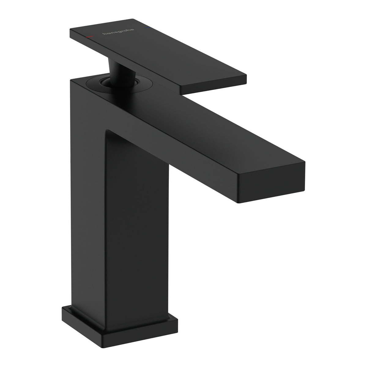 Hansgrohe Tecturis E Single lever basin mixer 110 EcoSmart with pop up waste set Matt Black 73010670.jpg