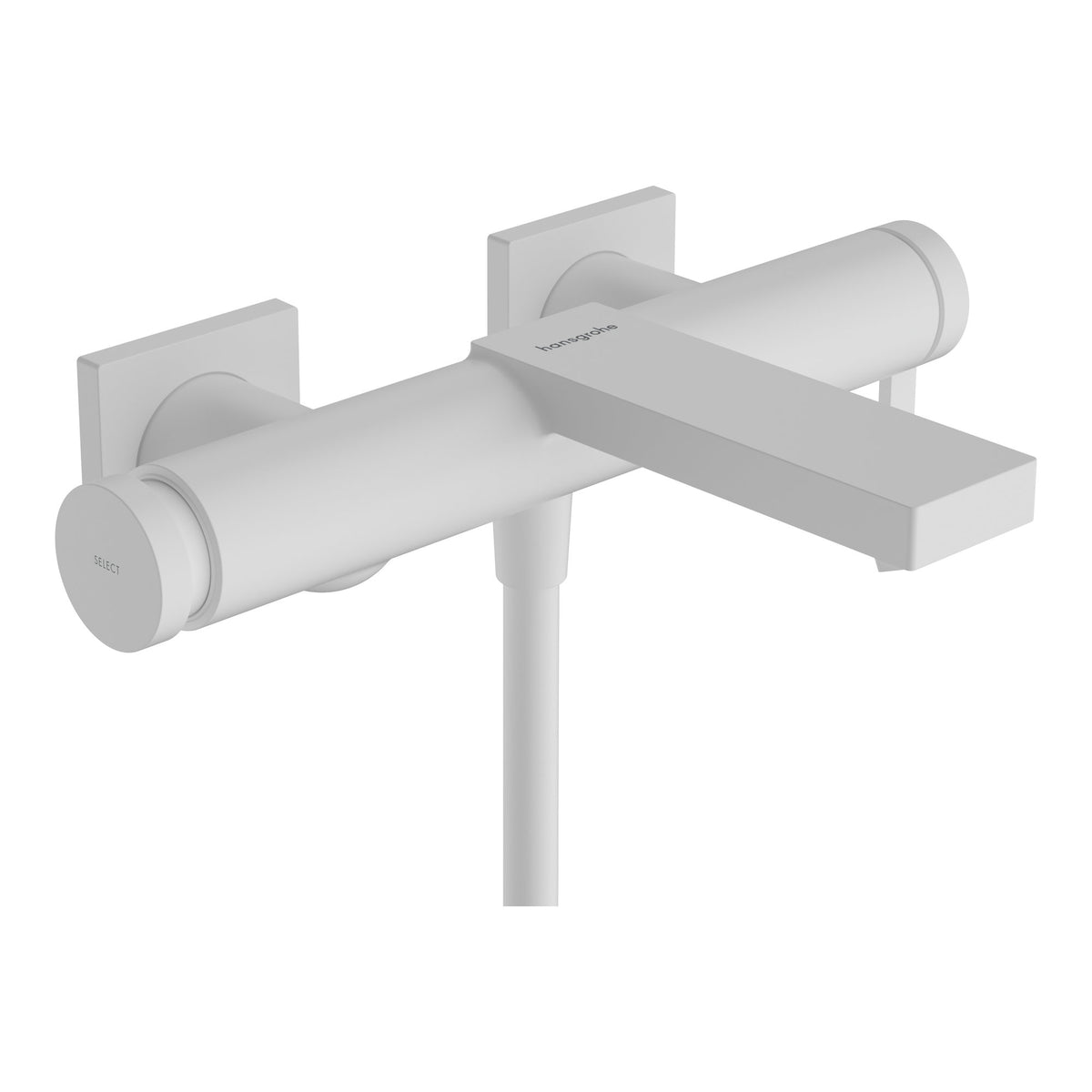Hansgrohe Tecturis E Single lever bath mixer for exposed installation Matt White 73420700.jpg