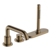 Hansgrohe Tecturis S 3 hole rim mounted single lever bath mixer with sBox Brushed Bronze 73447140.jpg