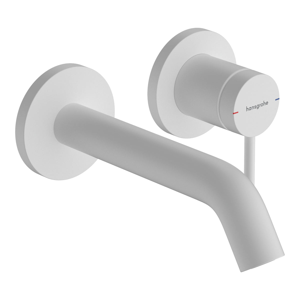 Hansgrohe Tecturis S Single lever basin mixer for concealed installation wall mounted EcoSmart with spout 16 5 cm Matt White 73350700.jpg