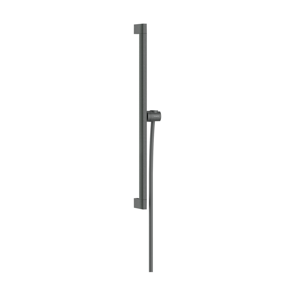 Hansgrohe-Unica-Shower-bar-E-Puro-65-cm-with-easy-slide-hand-shower-holder-and-Isiflex-shower-hose-160-cm-Brushed-Black-Chrome-24404340