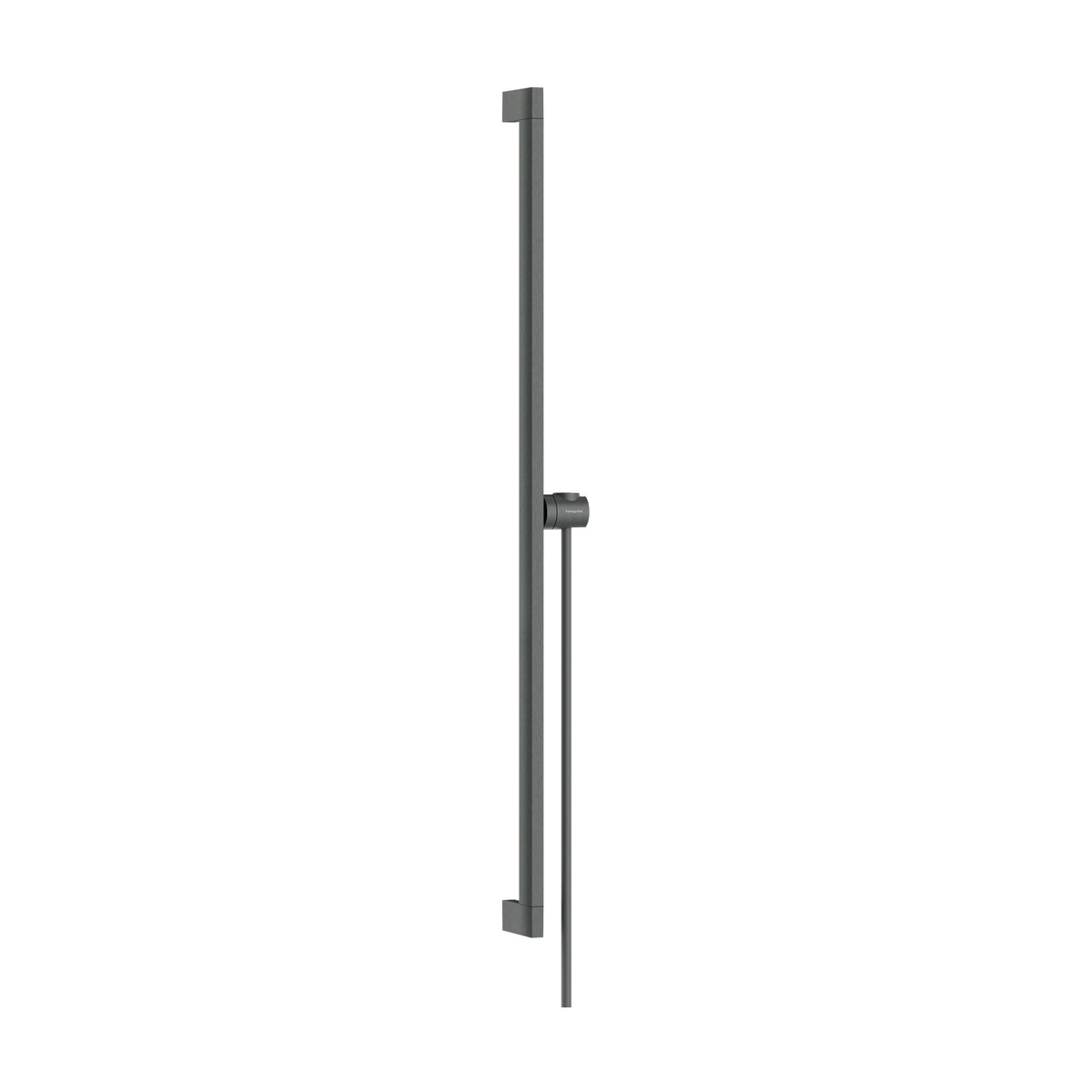 Hansgrohe-Unica-Shower-bar-E-Puro-90-cm-with-easy-slide-hand-shower-holder-and-Isiflex-shower-hose-160-cm-Brushed-Black-Chrome-24403340