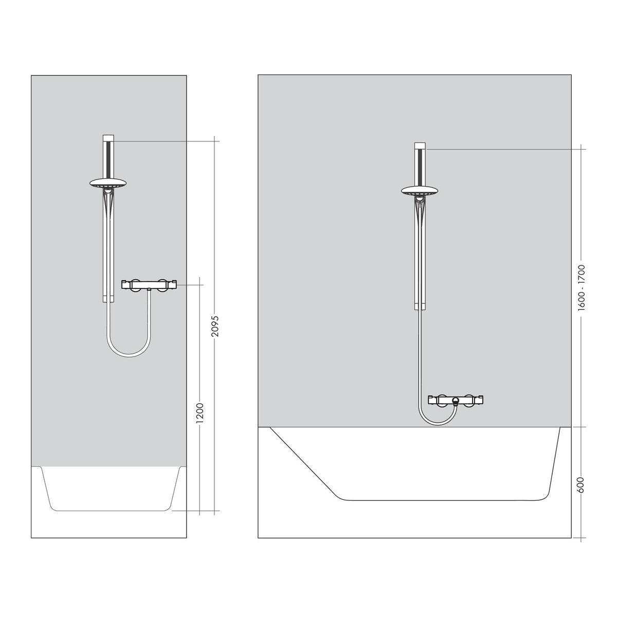 Hansgrohe Unica Shower bar Raindance 90 cm with Isiflex shower hose 160 cm 27636000 technical 03.jpg