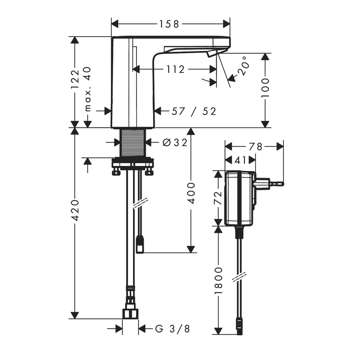 Hansgrohe-Vernis-Blend-Electronic-basin-mixer-for-cold-water-or-pre-adjusted-water-mains-connection-230-V-71504-technical-01