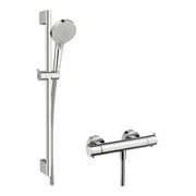 Hansgrohe Vernis Blend Shower system for exposed installation 100 Vario EcoSmart with thermostat Ecostat S and shower bar Crometta 65 cm Chrome 26960000.jpg