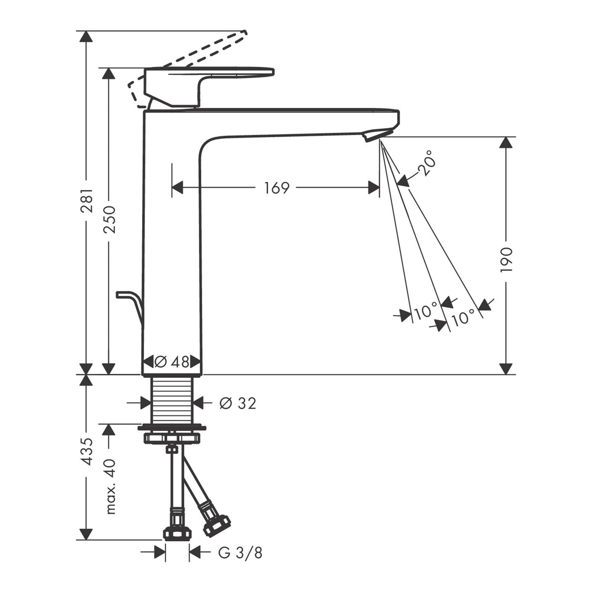 Hansgrohe-Vernis-Blend-Single-lever-basin-mixer-190-with-pop-up-waste-set-71552-technical-01