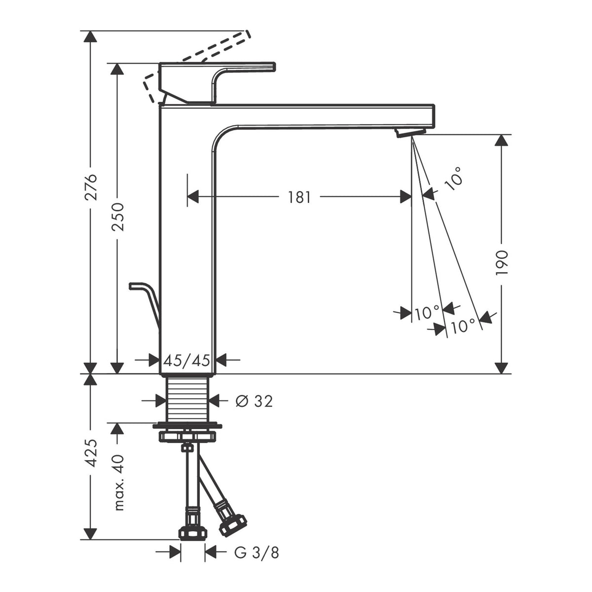Hansgrohe-Vernis-Shape-Single-lever-basin-mixer-190-with-isolated-water-conduction-and-pop-up-waste-set-71562-technical-01