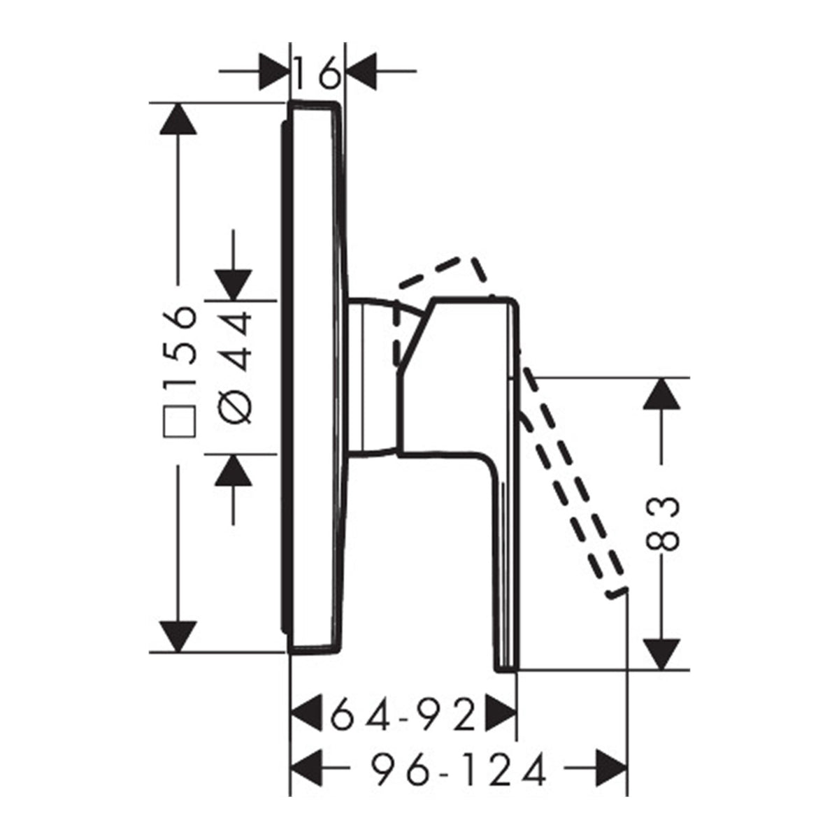 Hansgrohe-Vernis-Shape-Single-lever-shower-mixer-for-concealed-installation-for-iBox-universal-71668-technical-01