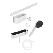Hansgrohe WallStoris Bundle hand shower 105 3jet Activation EcoSmart thermostat wall bar 70 cm and storage set Matt White 24250700.jpg