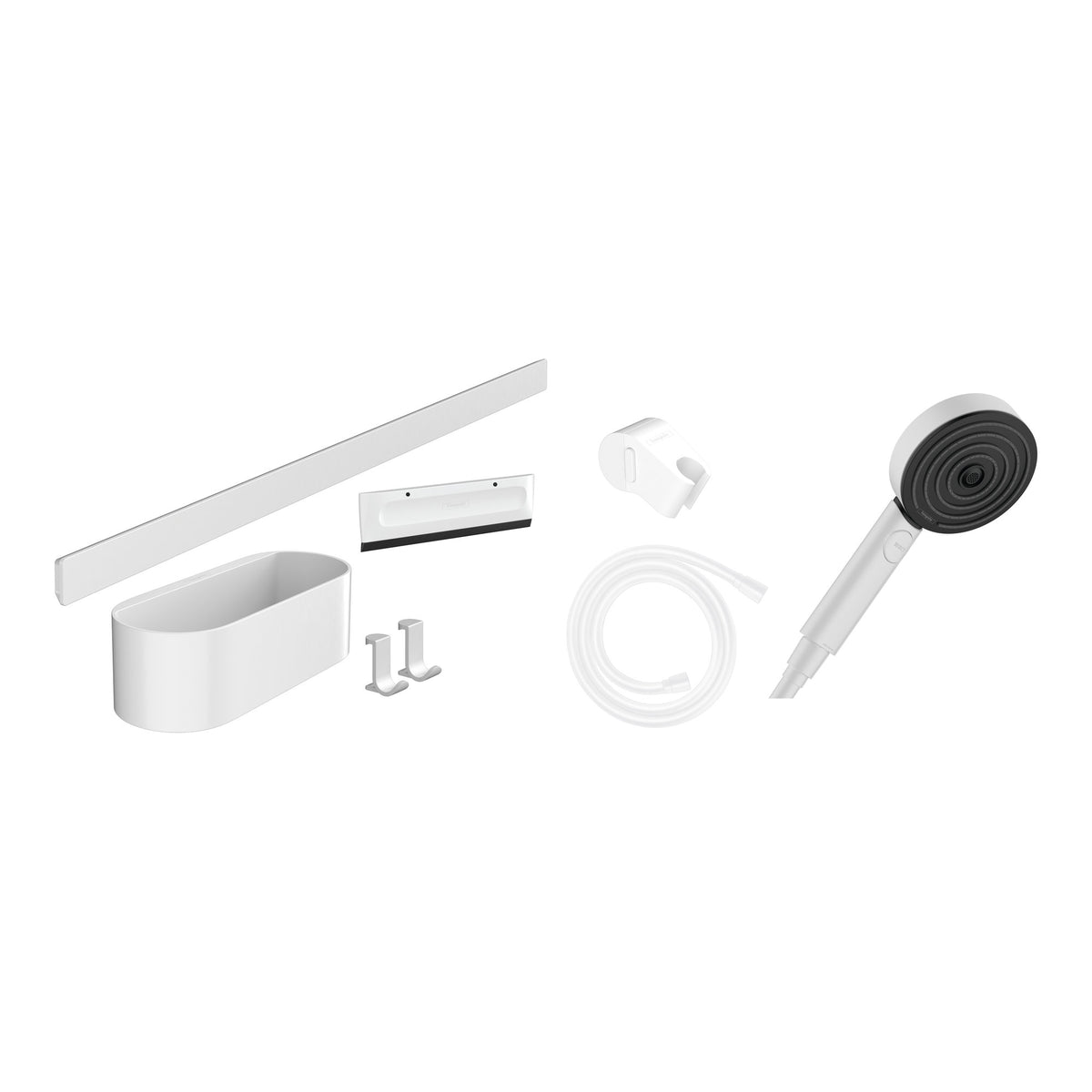 Hansgrohe WallStoris Bundle hand shower 105 3jet Activation EcoSmart wall bar 70 cm and storage set Matt White 24291700.jpg