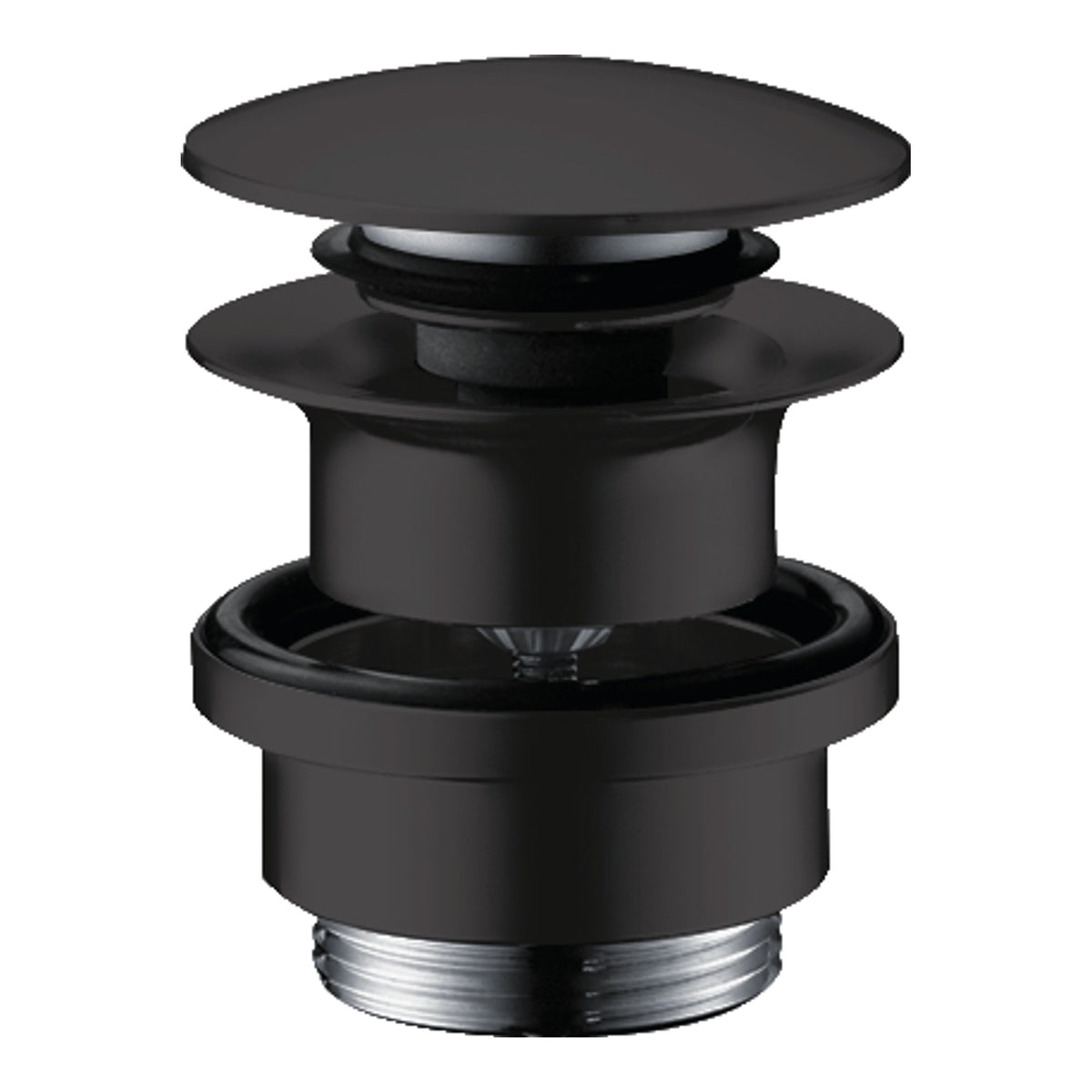 Hansgrohe Waste set push open for basin and bidet mixers Matt Black 50100670.jpg