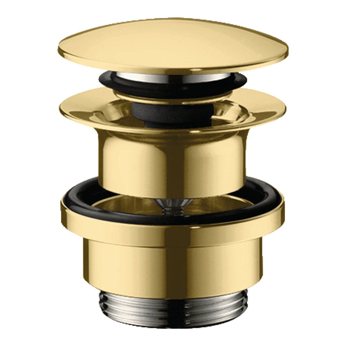 Hansgrohe Waste set push open for basin and bidet mixers Polished Gold Optic 50100990.jpg