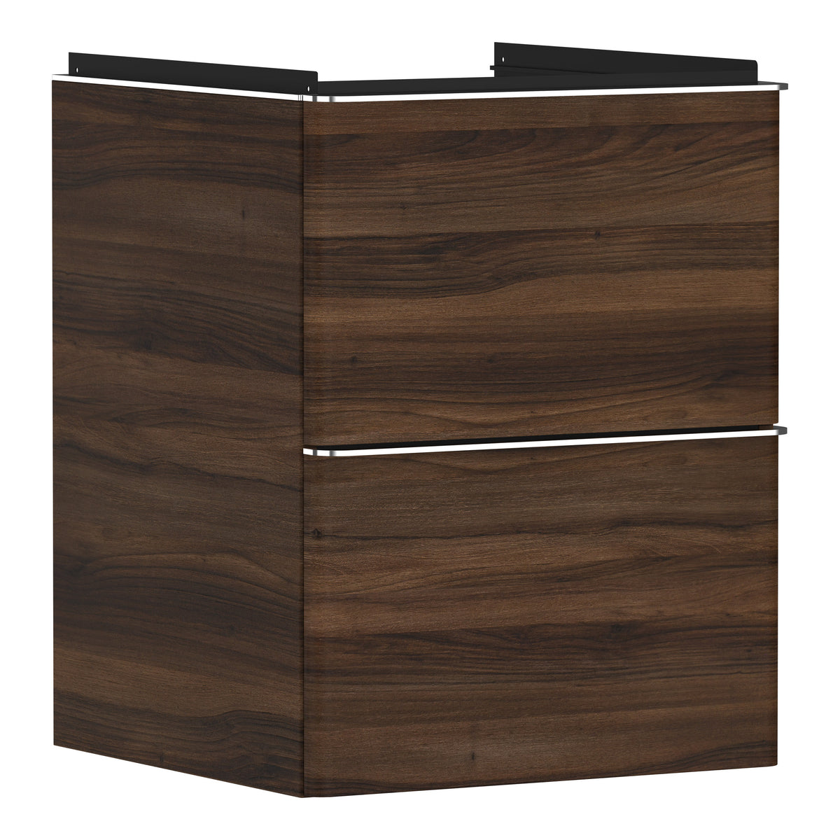 Hansgrohe Xelu Q Vanity unit Dark Walnut 480 475 with 2 drawers for handrinse basin Chrome 54022000.jpg