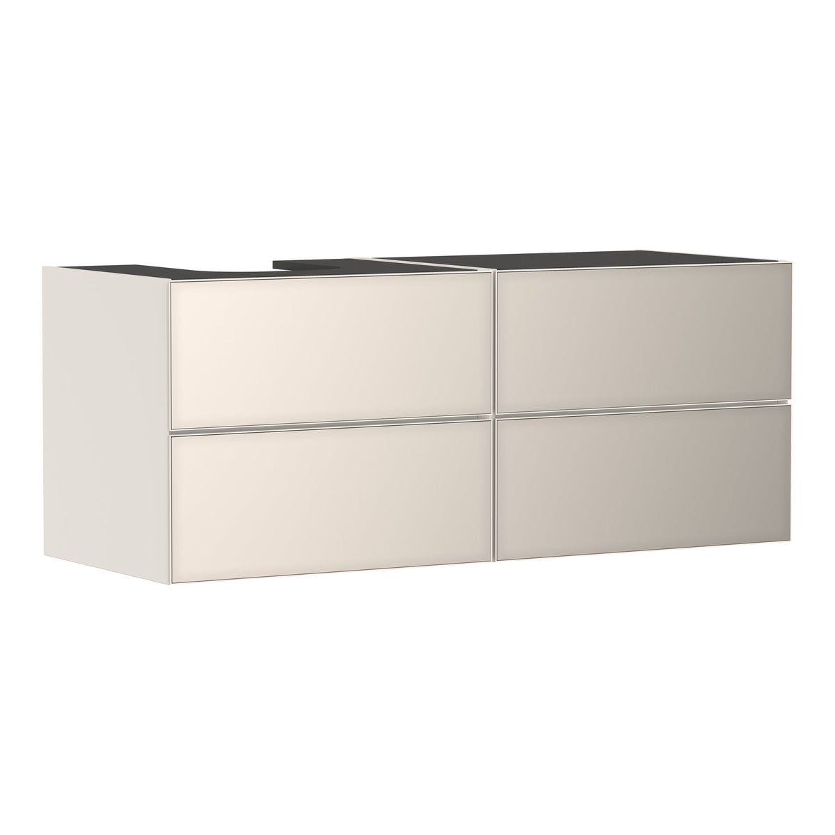 Hansgrohe Xevolos E Vanity unit Sand Matt Beige 1370 550 with 4 drawers for console with cutout left Metallic Sand Beige 54237790.jpg