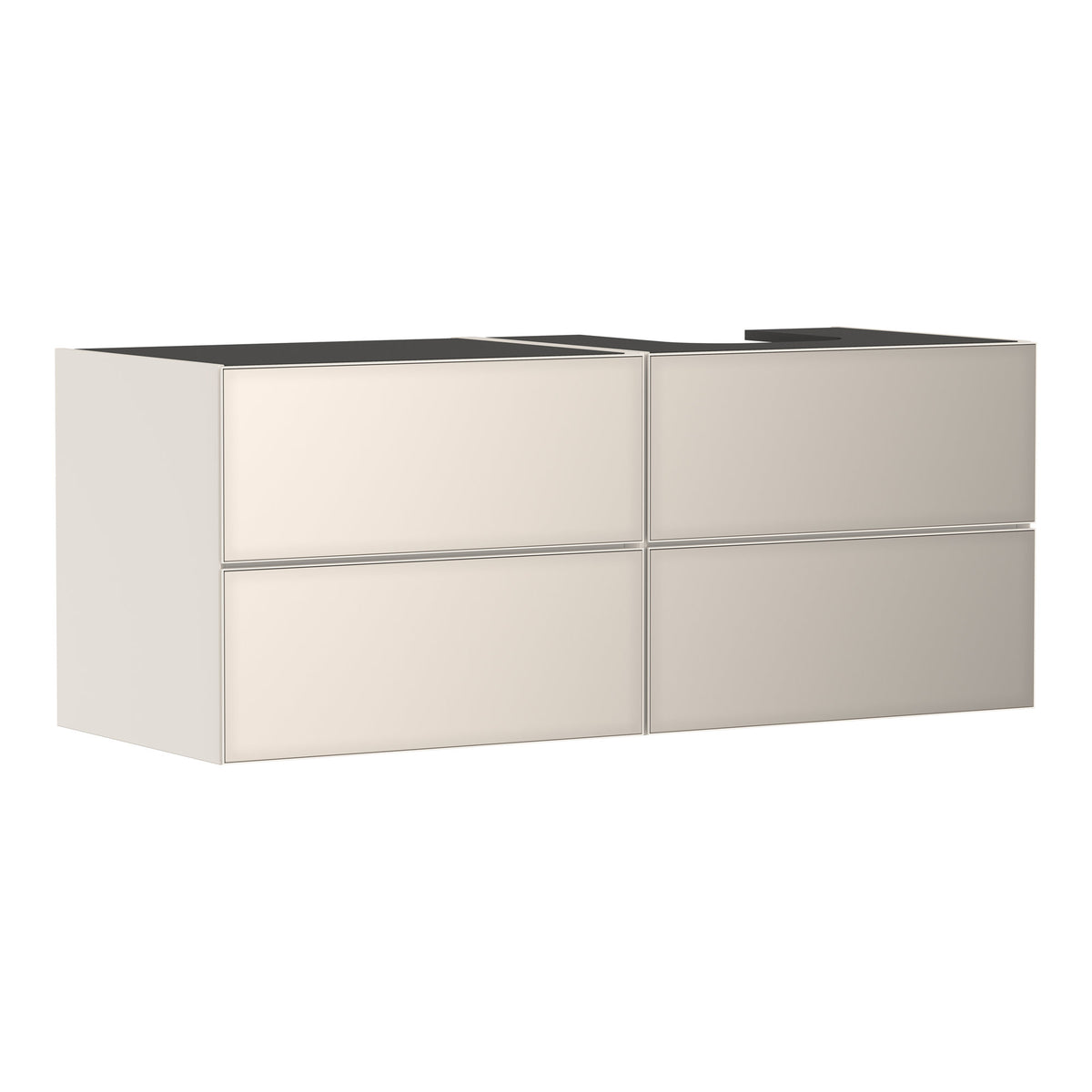 Hansgrohe Xevolos E Vanity unit Sand Matt Beige 1370 550 with 4 drawers for console with cutout right Metallic Sand Beige 54240790.jpg