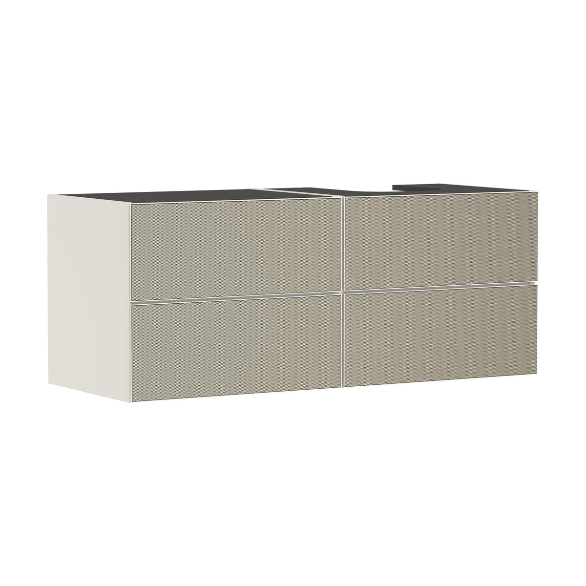 Hansgrohe-Xevolos-E-Vanity-unit-Sand-Matt-Beige-1370-550-with-4-drawers-for-console-with-cutout-right-Patterned-Bronze-54240390
