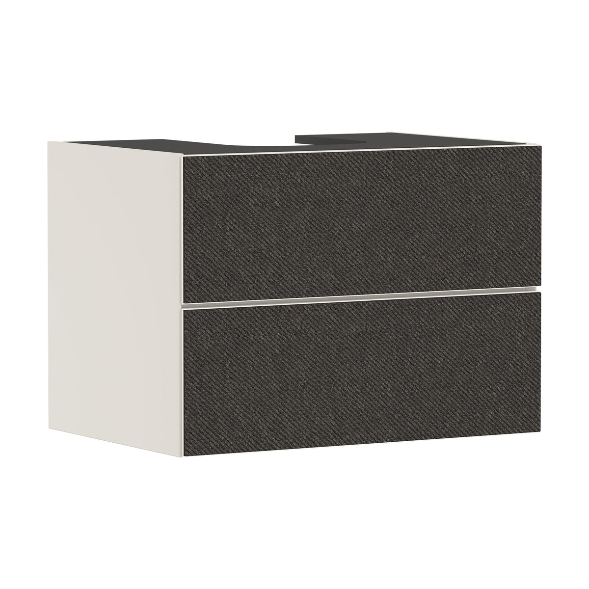 Hansgrohe-Xevolos-E-Vanity-unit-Sand-Matt-Beige-780-550-with-2-drawers-for-console-with-cutout-middle-Textile-Dark-Grey-54188660