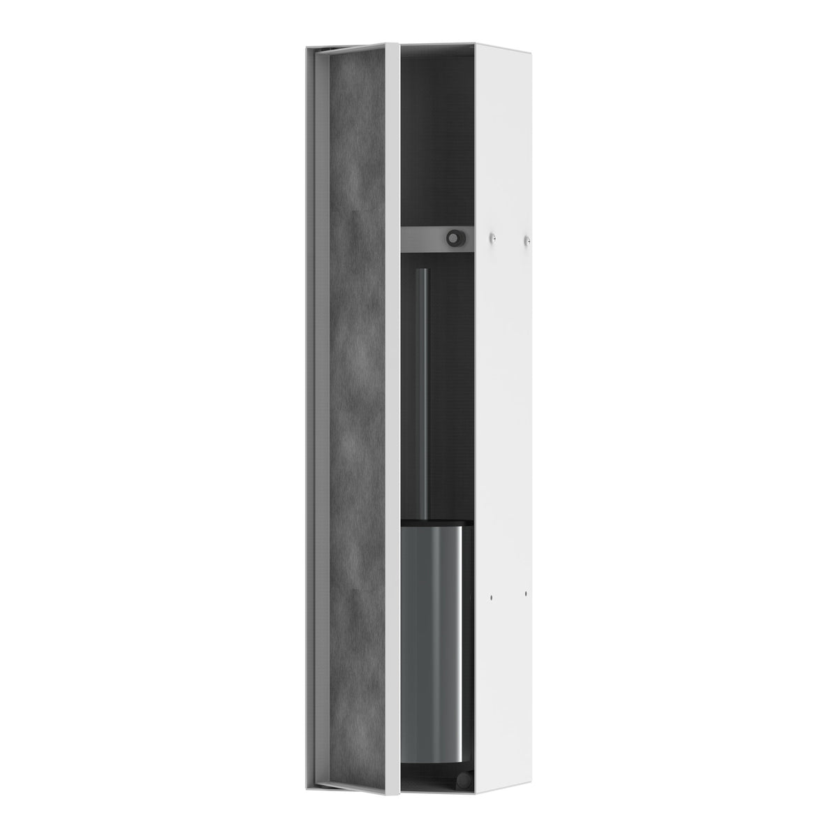 Hansgrohe XtraStoris Rock Recessed toilet brush holder with storage shelf and tileable door Matt White 56060700.jpg