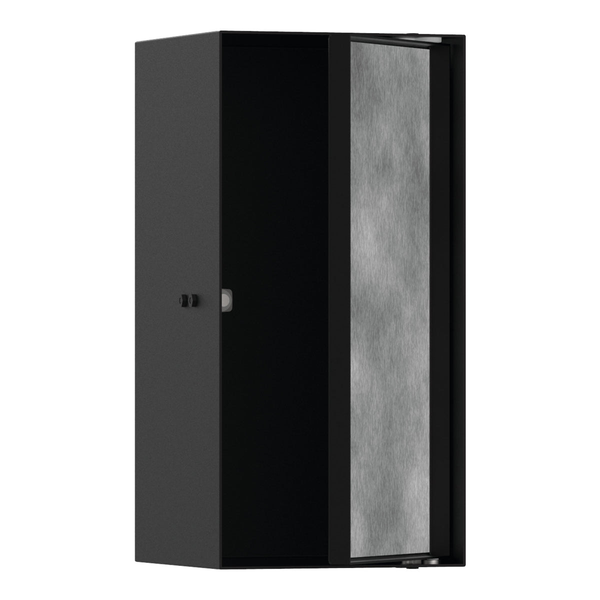 Hansgrohe XtraStoris Rock Wall niche with tileable door 300 150 140 Matt Black 56088670.jpg