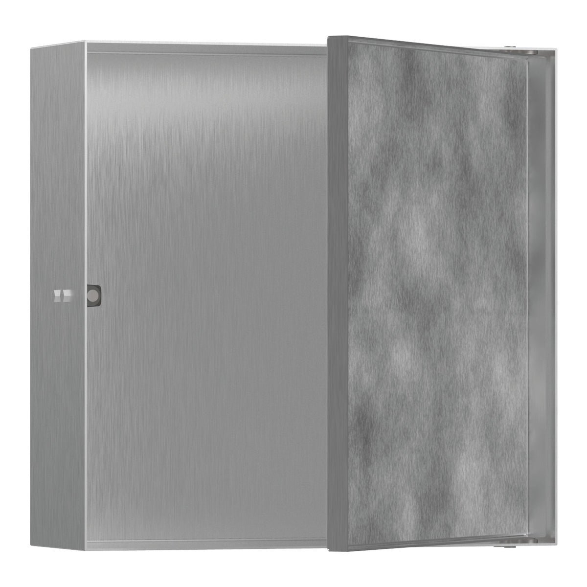 Hansgrohe XtraStoris Rock Wall niche with tileable door 300 300 100 Brushed Stainless Steel 56085800.jpg