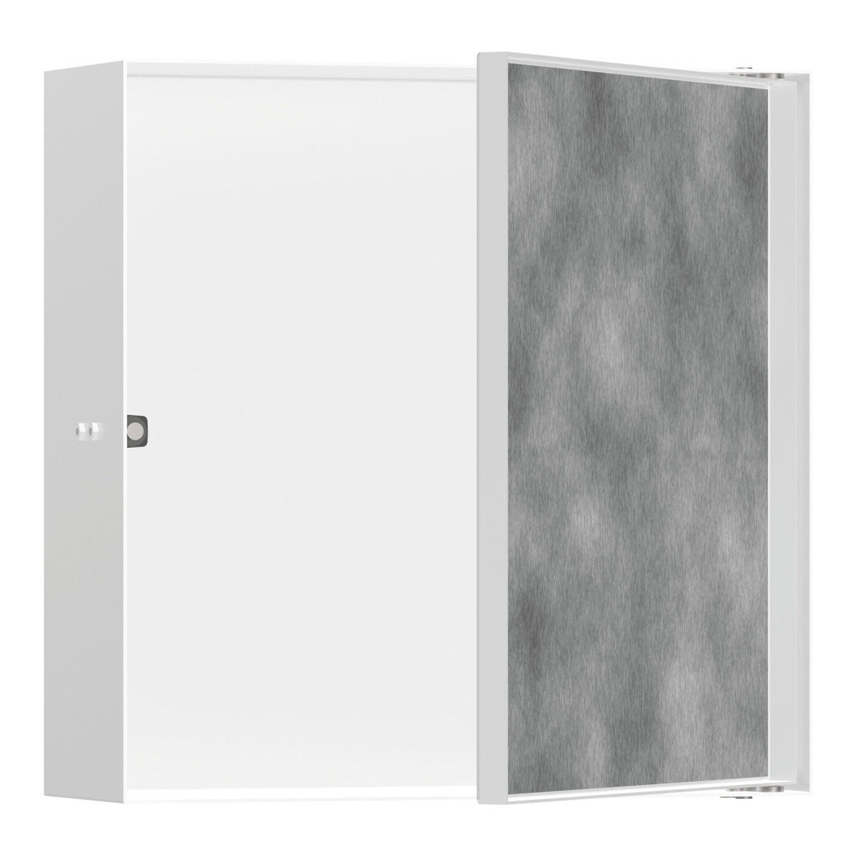 Hansgrohe XtraStoris Rock Wall niche with tileable door 300 300 100 Matt White 56085700.jpg