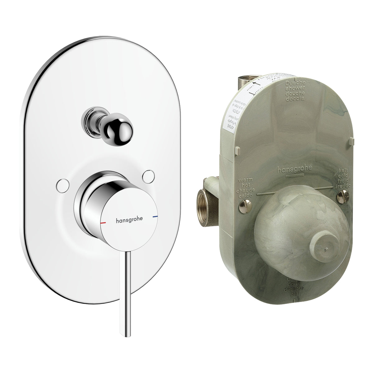 Hansgrohe Zesis S Single lever bath mixer set for concealed installation Chrome 74418000.jpg