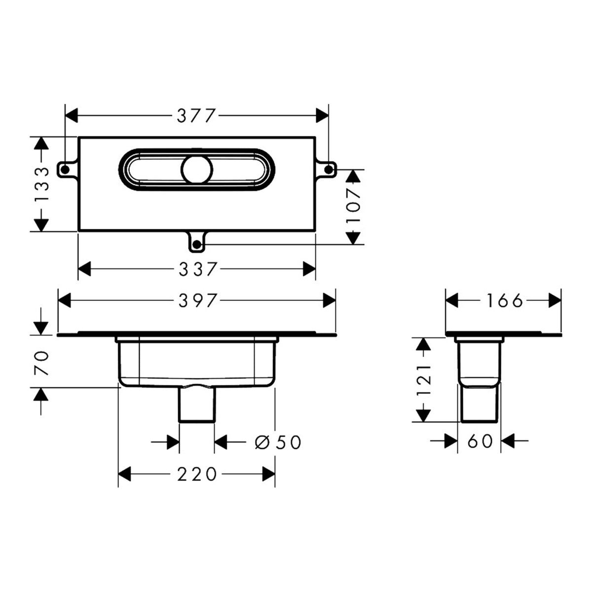 Hansgrohe uBox universal Base set for finish sets for vertical installation 01002180 technical 01.jpg